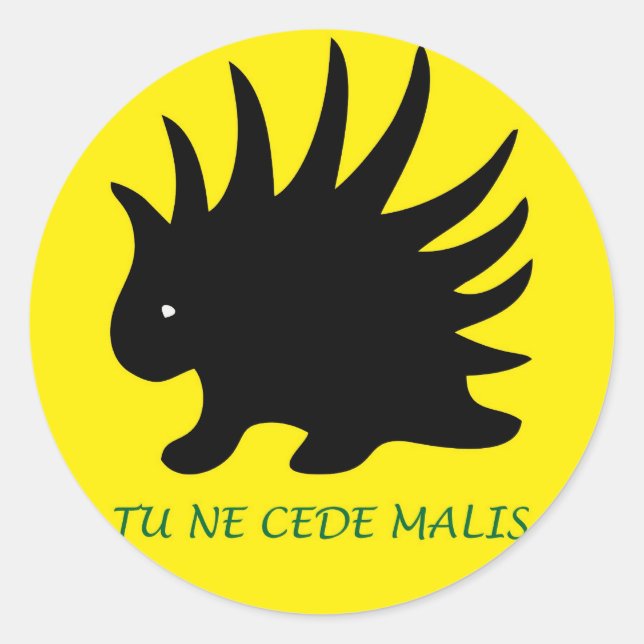 Sticker Rond Porcupine libéral Sheet - M3 (Devant)
