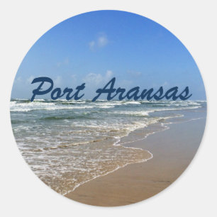 Sticker Rond Port Aransas Beach Côte du Texas