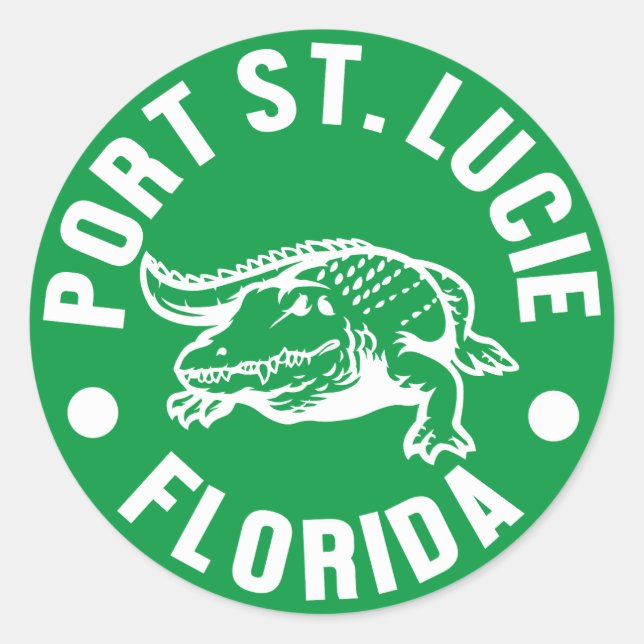 Sticker Rond Port St. Lucie, Floride (Devant)