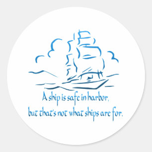 Sticker Rond Port sûr