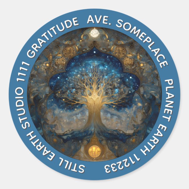 Sticker Rond Portail Céleste | Arbre de Vie (Devant)