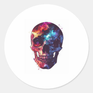 Sticker Rond Portail du crâne Galaxy