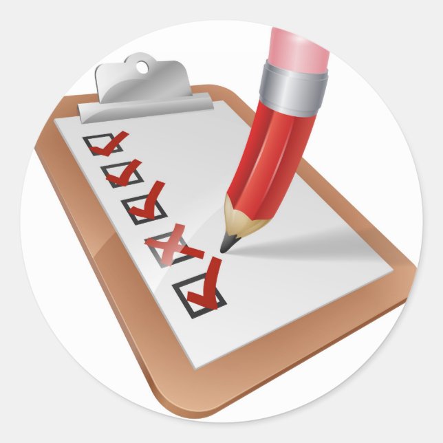 Sticker Rond Porte - bloc de caricature avec crayon (Devant)