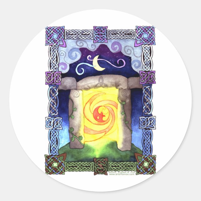 Sticker Rond Porte celtique (Devant)