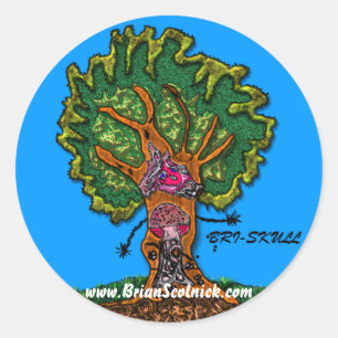 Sticker Rond porte-champignon dans l'arbre