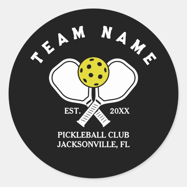 Sticker Rond Porte - clé d'équipe de basket-ball personnalisé - (Devant)