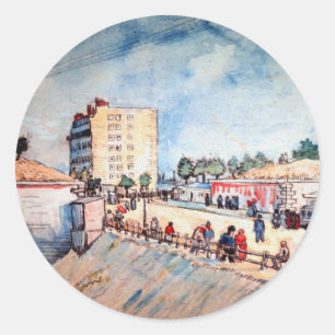 Sticker Rond Porte dans les murs de Paris par Vincent van Gogh