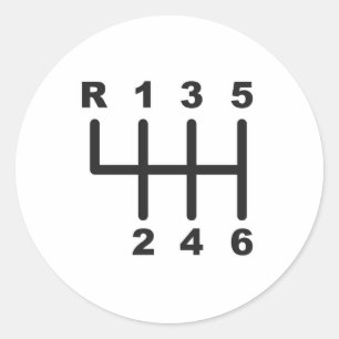 Sticker Rond Porte de décalage de 6 vitesses