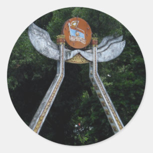 Sticker Rond Porte Laotienne