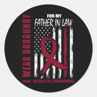 Sticker Rond Porter Burgundy Père En Droit Sensibilisation aux 