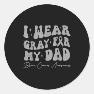 Sticker Rond Porter du gris pour papa fort pour la sensibilisat