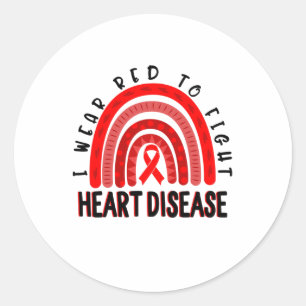 Sticker Rond Porter Jour rouge Lutter contre les maladies cardi