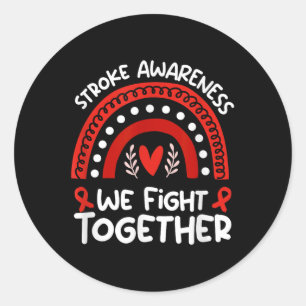 Sticker Rond Porter le rouge pour la chemise de sensibilisation