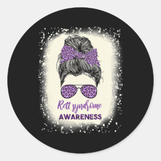 Sticker Rond Porter le violet pour le Mois de sensibilisation a