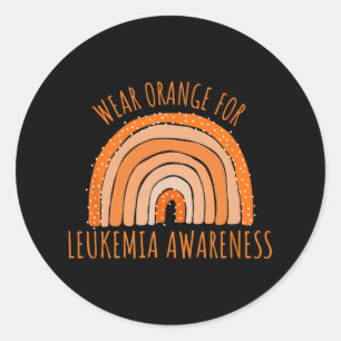 Sticker Rond Porter L'Orange Pour La Leucémie De Sensibilisatio