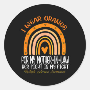 Sticker Rond Porter Orange pour ma belle-mère Sclerosi multiple