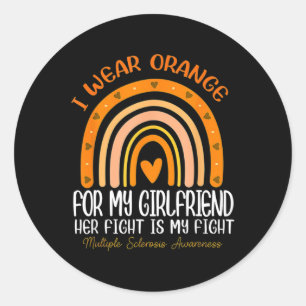 Sticker Rond Porter Orange Pour Ma Petite Amie Sclérose Multipl