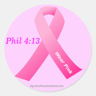 Sticker Rond Porter Pink Philippians 4:13