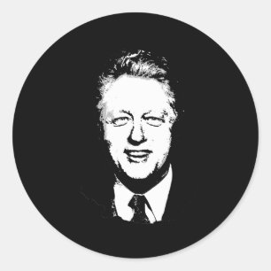 Sticker Rond Porteur de Bill Clinton