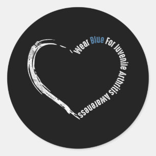 Sticker Rond Portez Du Bleu Pour Sensibiliser Les Jeunes À L'Ar
