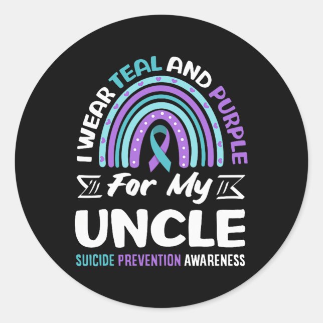 Sticker Rond Portez du sarcelle et du violet pour la conception (Devant)