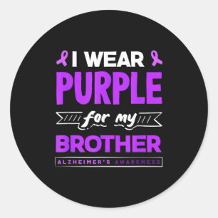 Sticker Rond Portez du violet pour la journée de sensibilisatio
