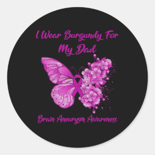 Sticker Rond Portez La Bourgogne Pour Mon Père Cerveau Aneurie