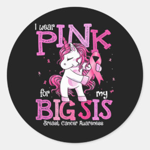 Sticker Rond Portez Le Rose Pour Ma Soeur Chemise Certifiée Can