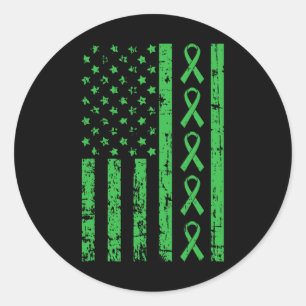 Sticker Rond Portez Le Vert Pour Mon Mari Sensibilisation Aux M