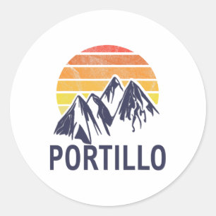 Sticker Rond Portillo Chili Amérique du Sud Station de ski Snow