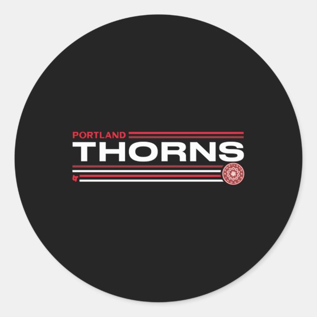 Sticker Rond Portland Thorns Fc Stripes Nwsl Soccer (Devant)