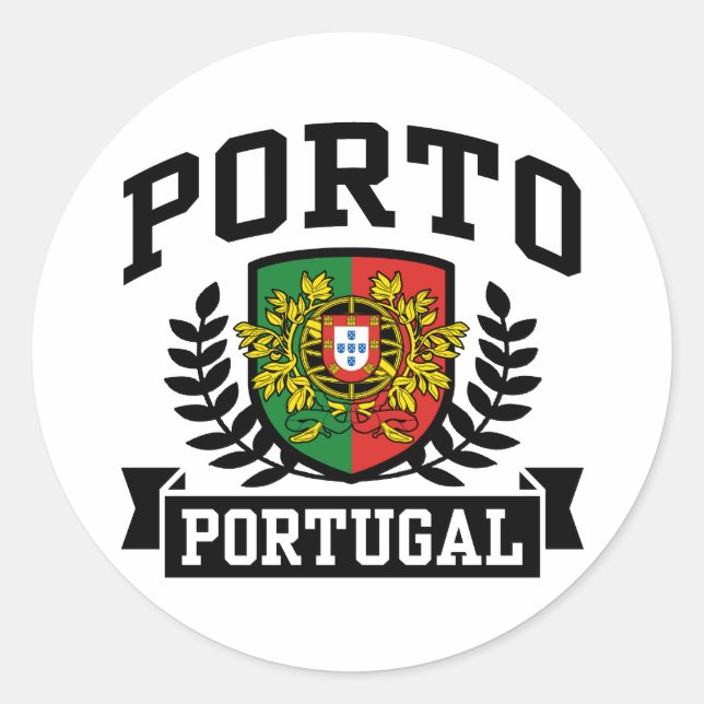 Sticker Rond Porto Portugal (Devant)