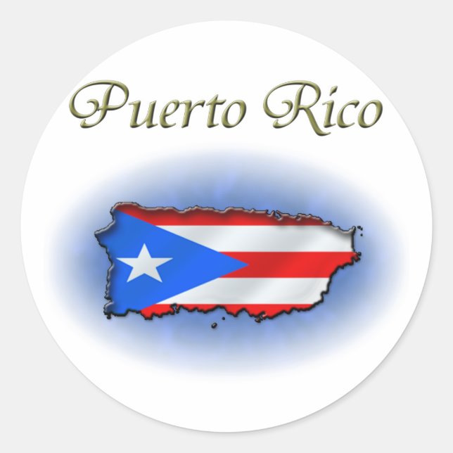 Sticker Rond Porto Rico (Devant)