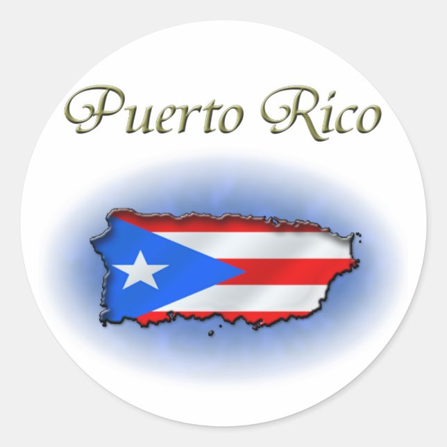 Sticker Rond Porto Rico (Devant)