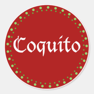 Sticker Rond Porto Rico : Coquito