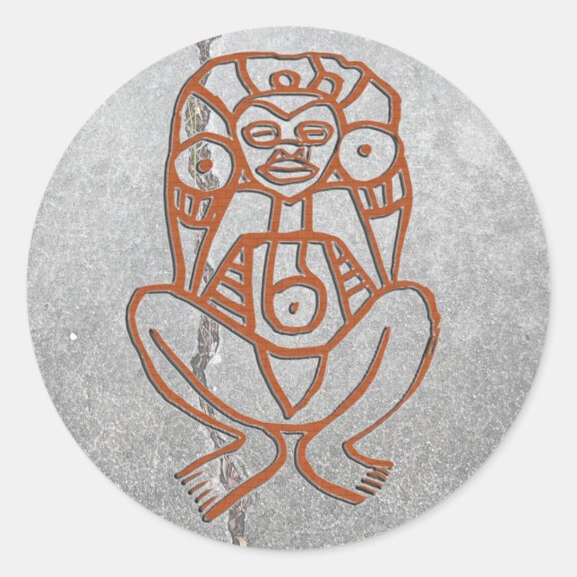 Sticker Rond Porto Rico - déesse (Devant)