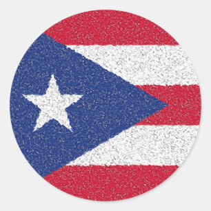 STICKER ROND PORTO RICO FLAG