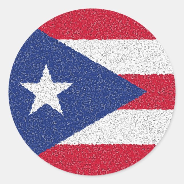 STICKER ROND PORTO RICO FLAG (Devant)