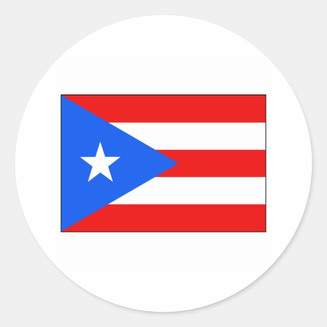 Sticker Rond Porto Rico FLAG International (Devant)