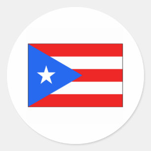 Sticker Rond Porto Rico FLAG International