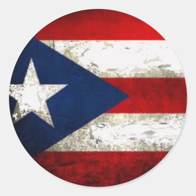Sticker Rond Porto Rico Pride (Devant)