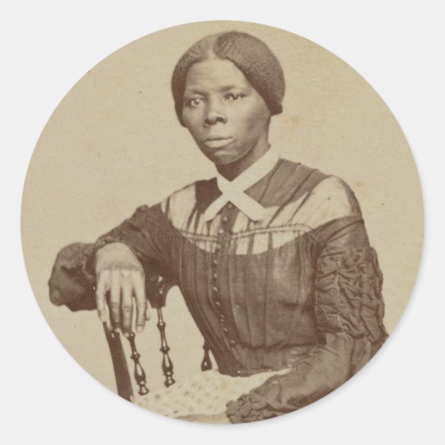 Sticker Rond Portrait de Harriet Tubman | 1868-69 (Devant)