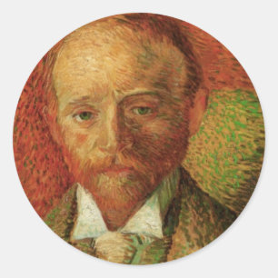 Sticker Rond Portrait de Van Gogh du marchand d'art Alexander R