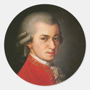 Sticker Rond Portrait de Wolfgang Amadeus Mozart