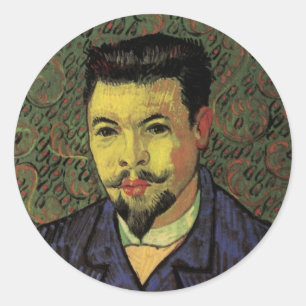 Sticker Rond Portrait du Docteur Felix Rey par Vincent van Gogh
