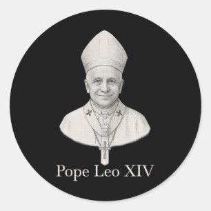 Sticker Rond Portrait du Pape Leo Xiv