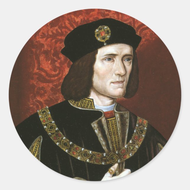 Sticker Rond Portrait du roi Richard III (Devant)