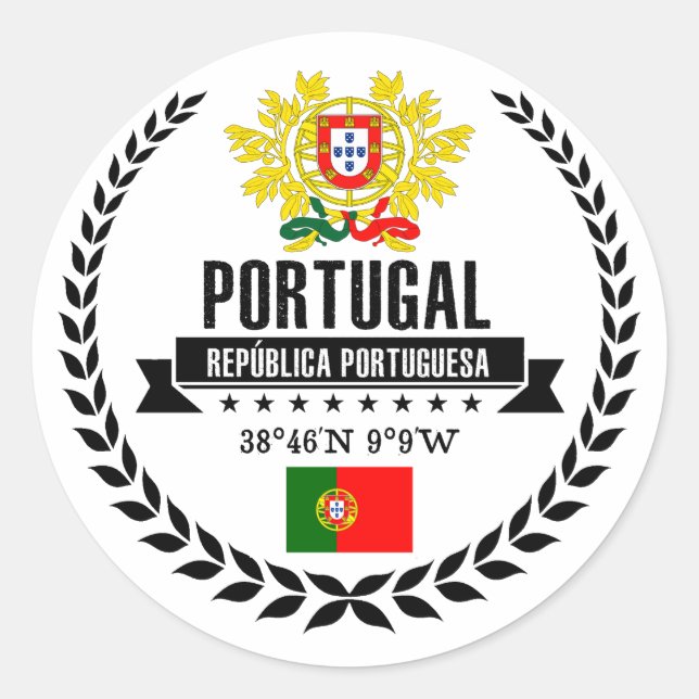 Sticker Rond Portugal (Devant)