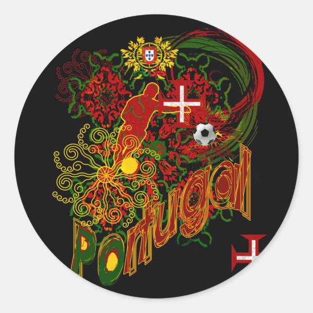 Sticker Rond Portugal Adesivos - Preço por 20 Adesivos (Devant)