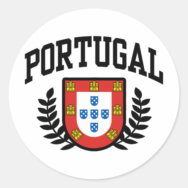 Sticker Rond Portugal Armoiries (Devant)